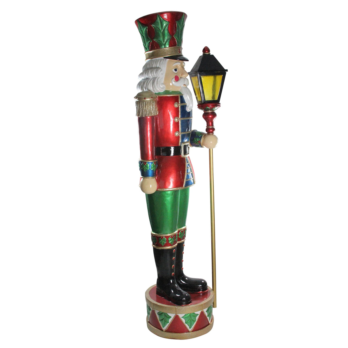 Northlight Commercial Christmas Nutcracker and Street Lamp Outdoor Decoration - 6' - Red and Green
