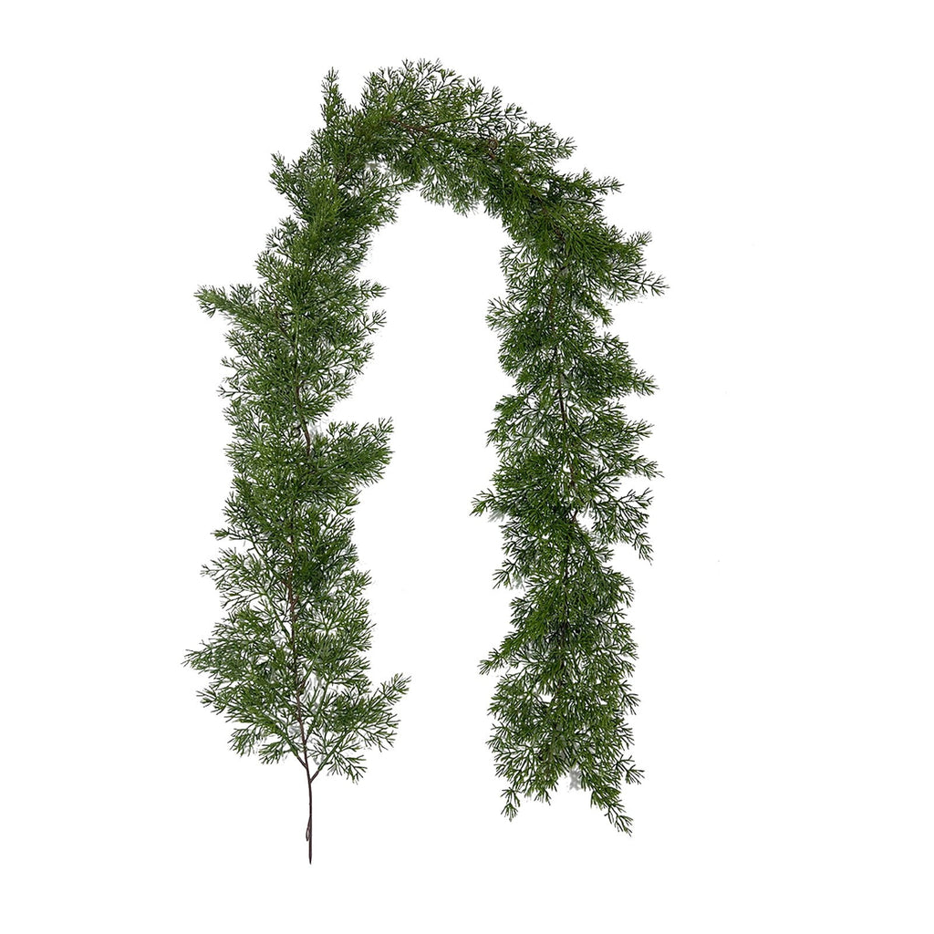 RBCKVXZ 5 FT Christmas Garland Thick and Realistic Artificial Cedar Garland Green Faux Needles Garland for Christmas Winter Home Mantel Fireplace Holiday Party Decorations