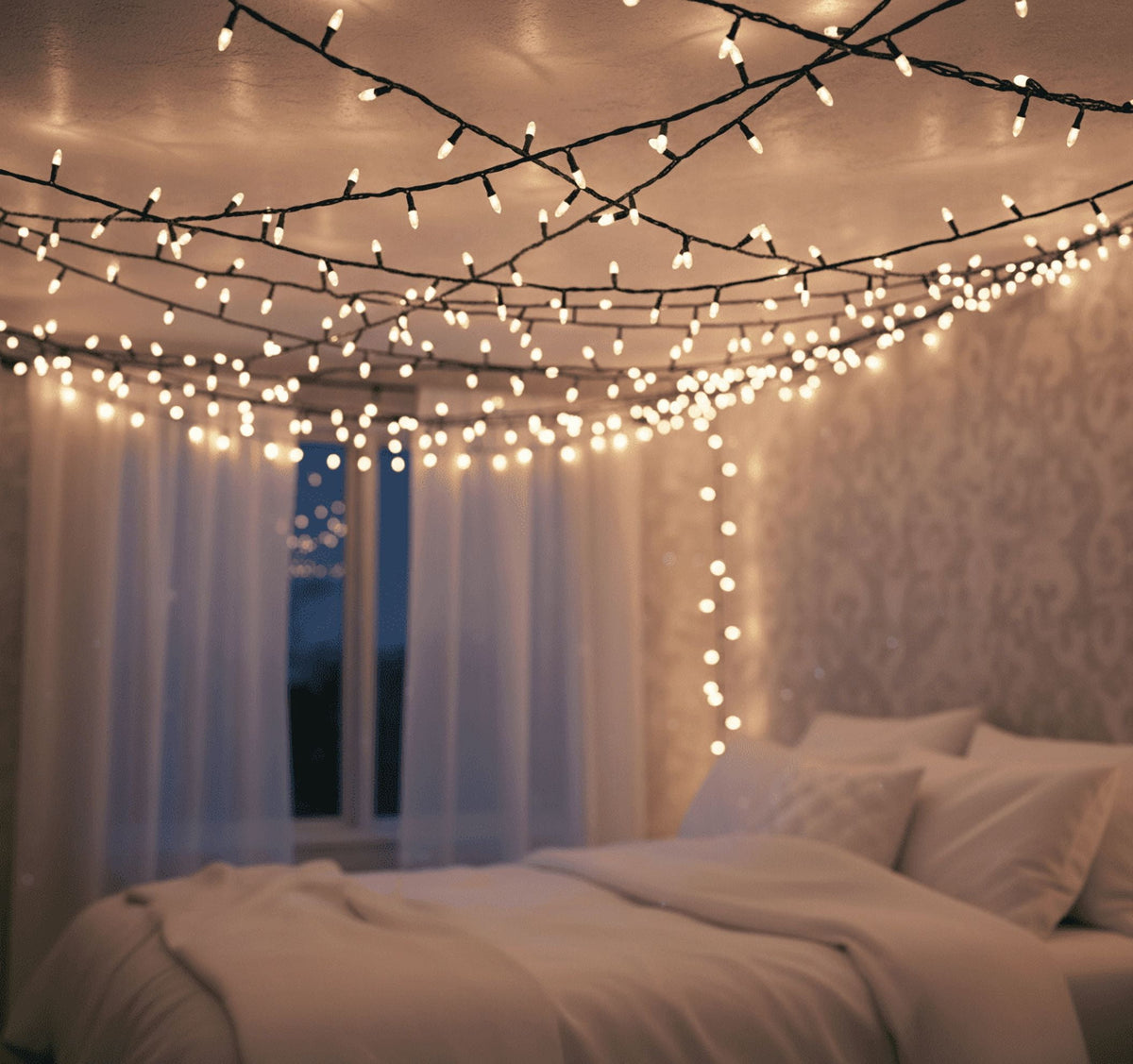 Brite Star 100 Lt Random Twinkling Mini, clear, green wire