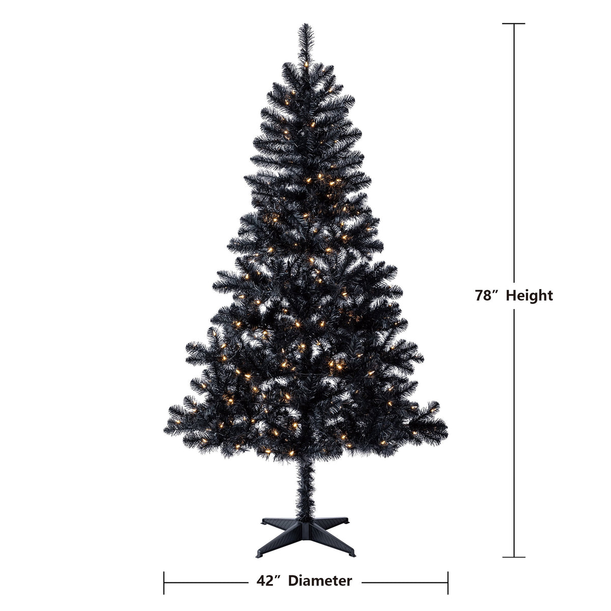 6.5' Pre-Lit Madison Pine Green Artificial Christmas Tree with Color-Changing LED Lights and Stand, by Holiday Time