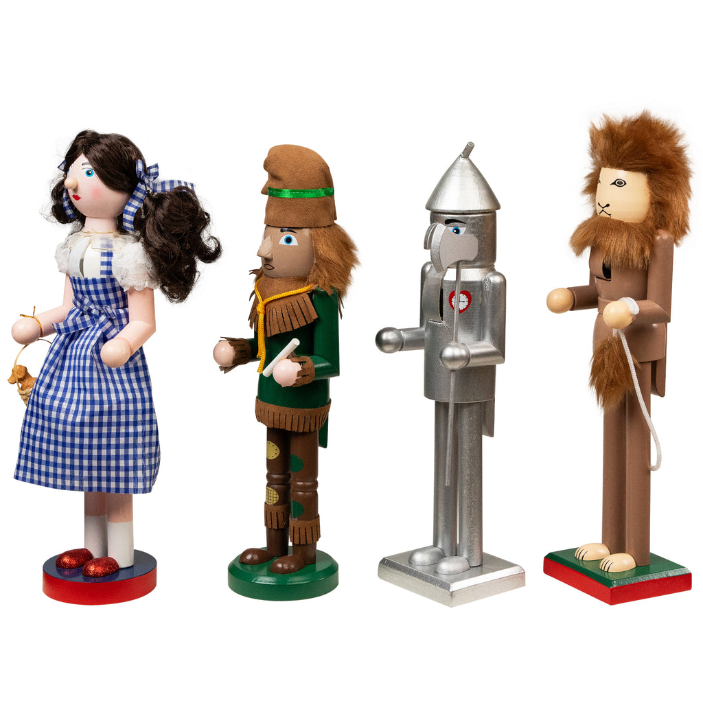Northlight Set of 4 Decorative Wizard of Oz Wooden Christmas Nutcrackers