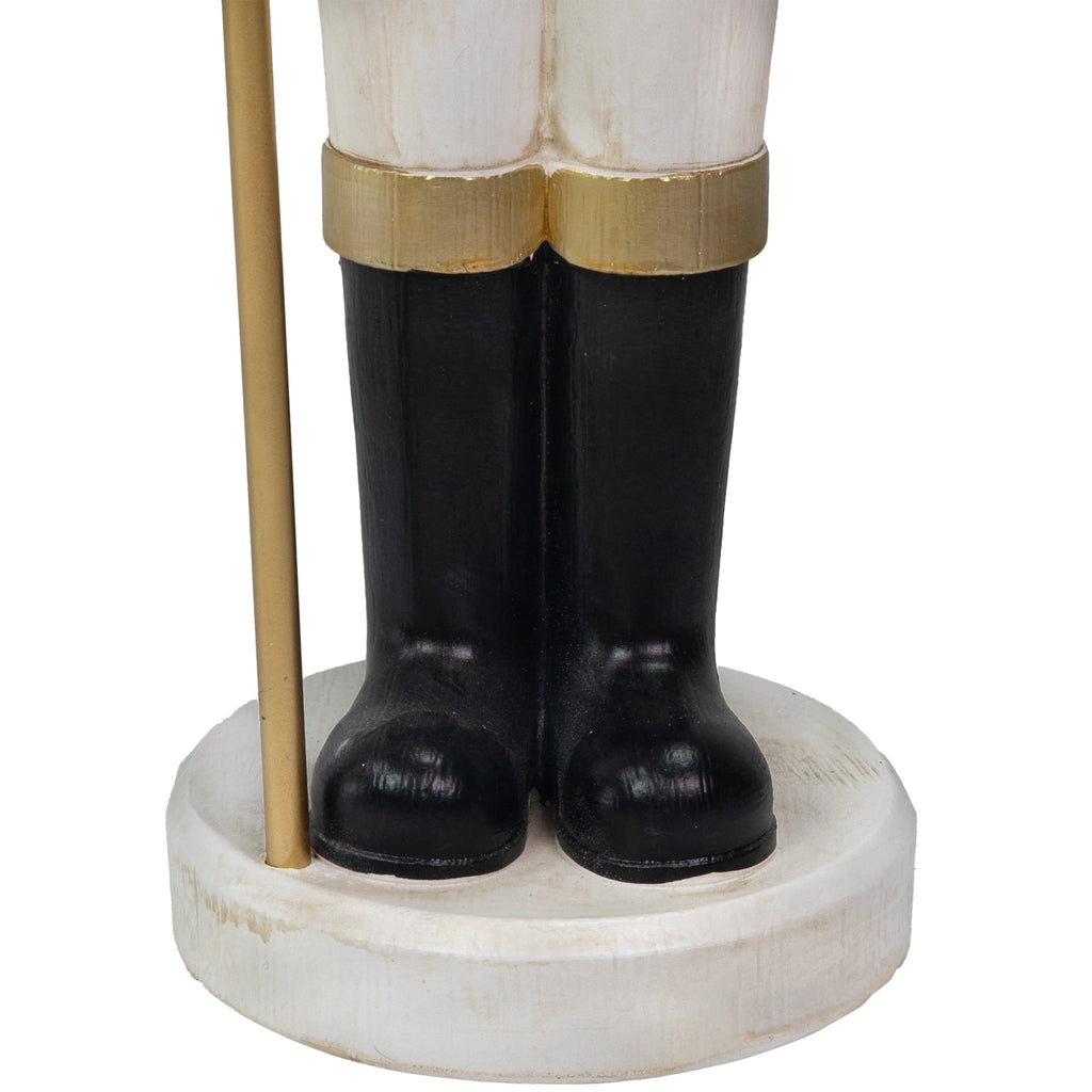 Sunnydaze Green Polyresin Gregor the Rustic Nutcracker Christmas Statue, 33"