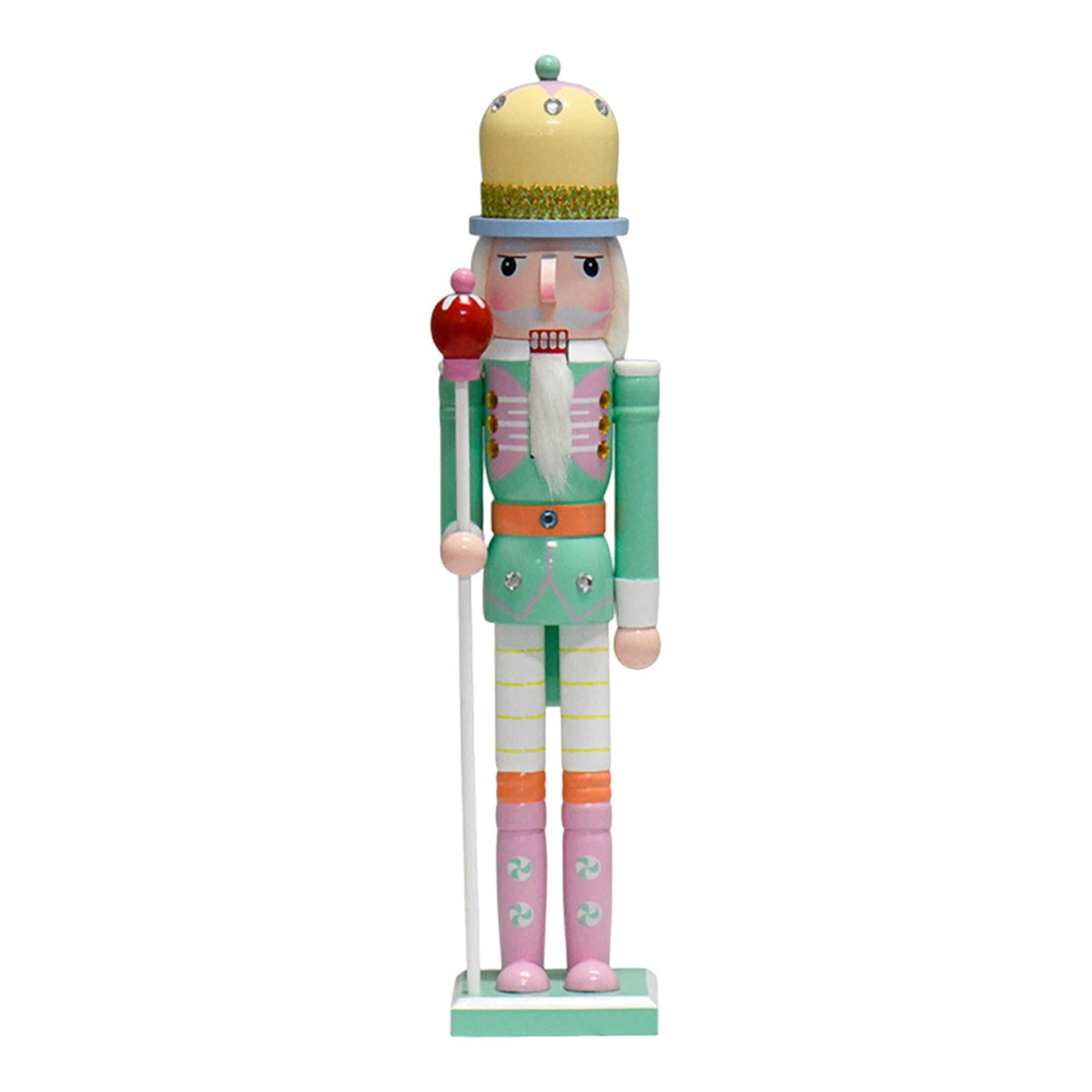 QSTDGVPW Wooden Nutcracker Ornament Christmas Decoration Craft Collectible Nutcracker Style D