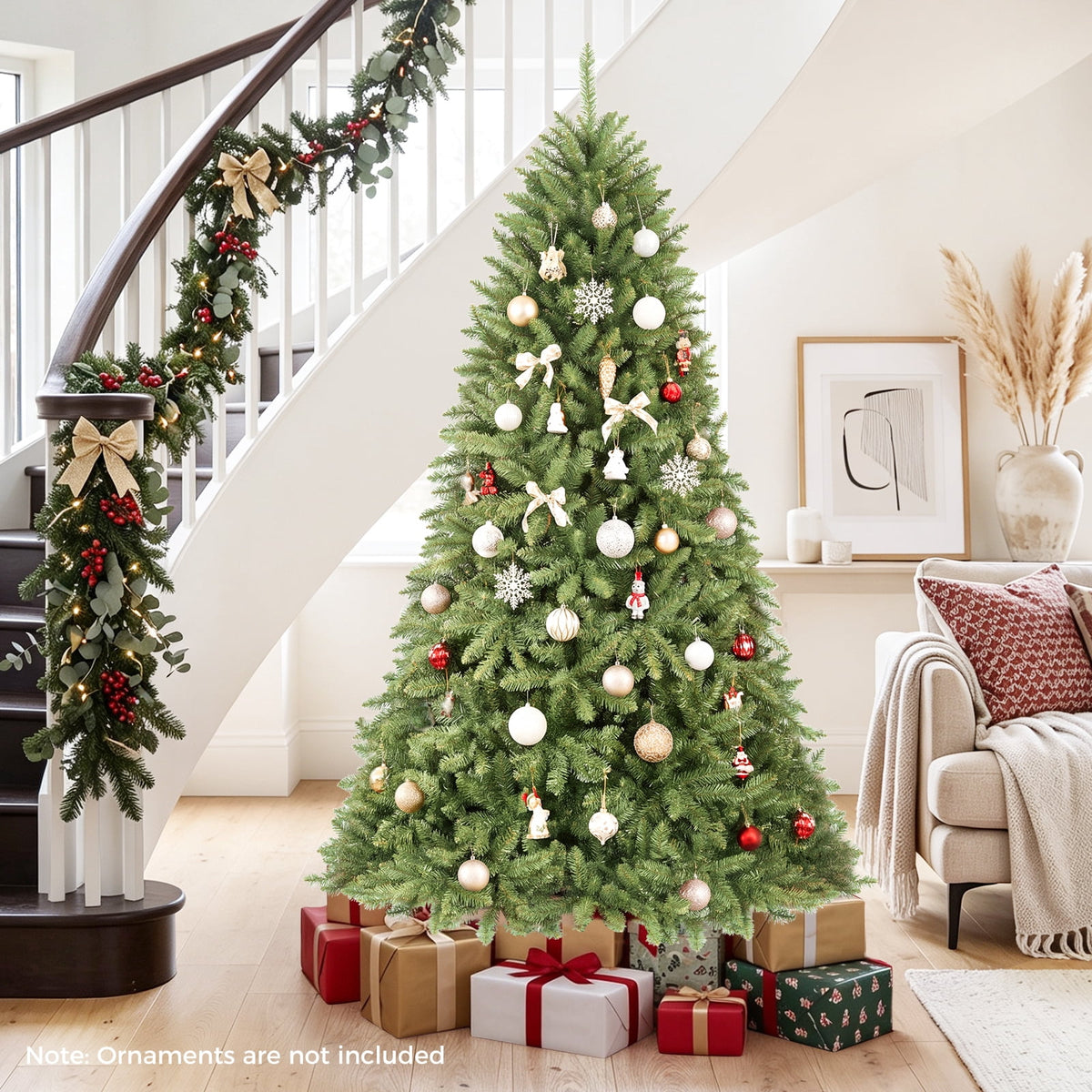 Costway 4 ft Artificial Christmas Tree with 559 Lush PVC Branch Tips & Folding Metal Stand