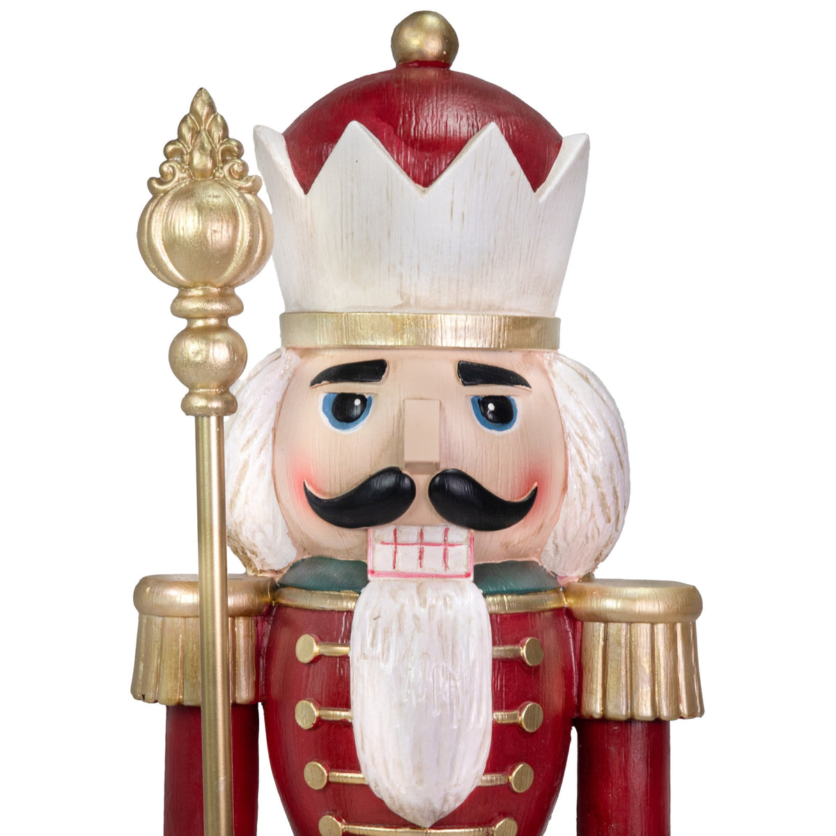 Sunnydaze Green Polyresin Gregor the Rustic Nutcracker Christmas Statue, 33"