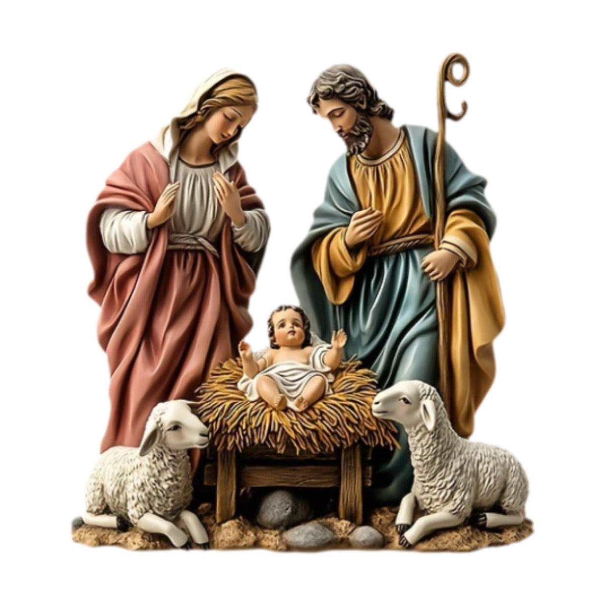 yotijay Christmas Nativity Scene Figurine Birth Ornament of Jesus Desktop Decor Nativity