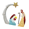 yotijay Christmas Nativity Scene Figurine Set Jesus Holy Family Statue Light up Birth of B